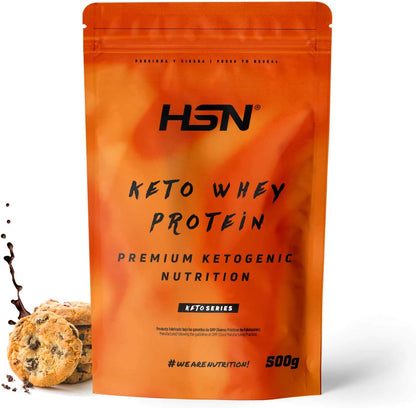 Aislado De Proteína De Suero Keto Whey Protein CFM De HSN | Sabor Chocolate Galleta 500 G = 14 Tomas Por Envase | Ideal Dieta Cetogénica | Enzimas Digestivas | No-Gmo, Vegetariano, Sin Gluten Ni Soja