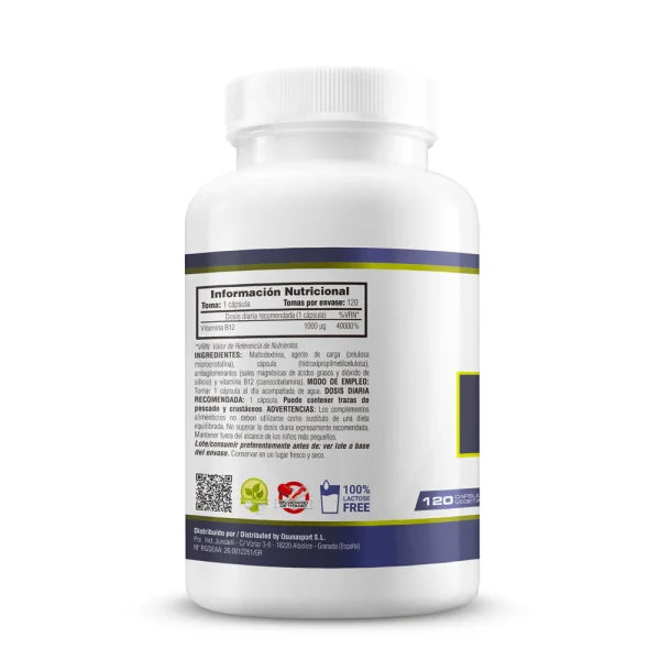 Vitamina B12 - 120  Capsulas Vegetales